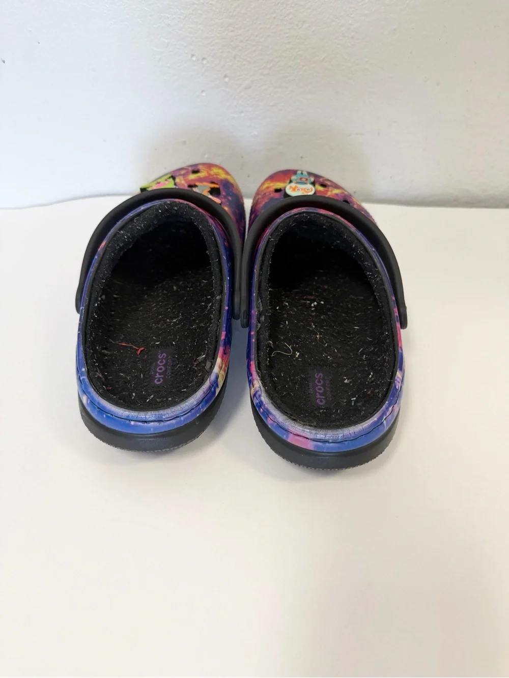 CROCS Kids Galaxy Nebula Clogs with Space Jibbitz - Purple/Orange